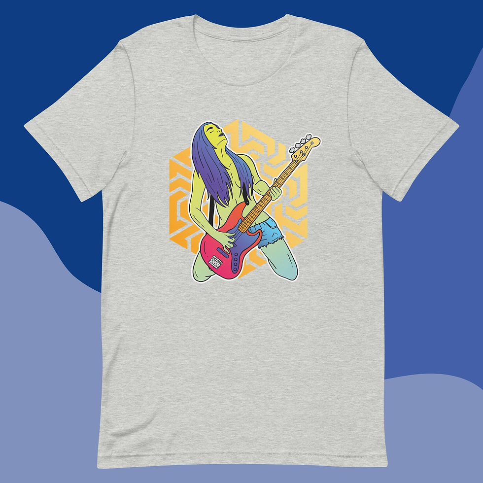 Thumbnail: Trippy Bass Player Unisex T-Shirt