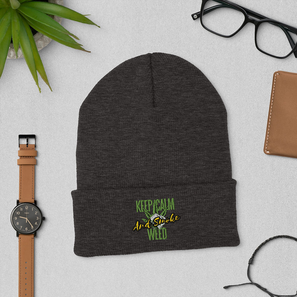 Thumbnail: Keep calm And Smoke Weed Cuffed Beanie