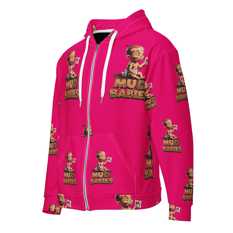 Thumbnail: Custom Mud Babies Unisex Zip-Up Hoodie