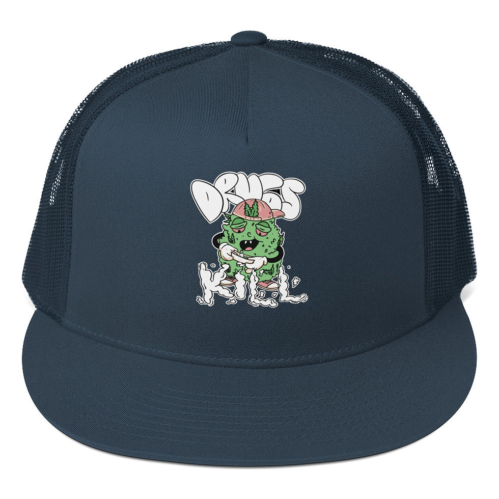 Thumbnail: Drugs Kill Custom Print Trucker Cap 