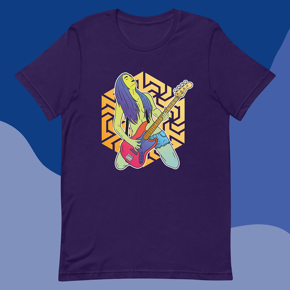 Thumbnail: Trippy Bass Player Unisex T-Shirt