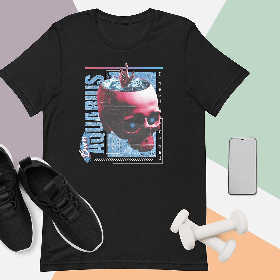 Thumbnail: Born Aquarius Horoscope Unisex T-Shirt