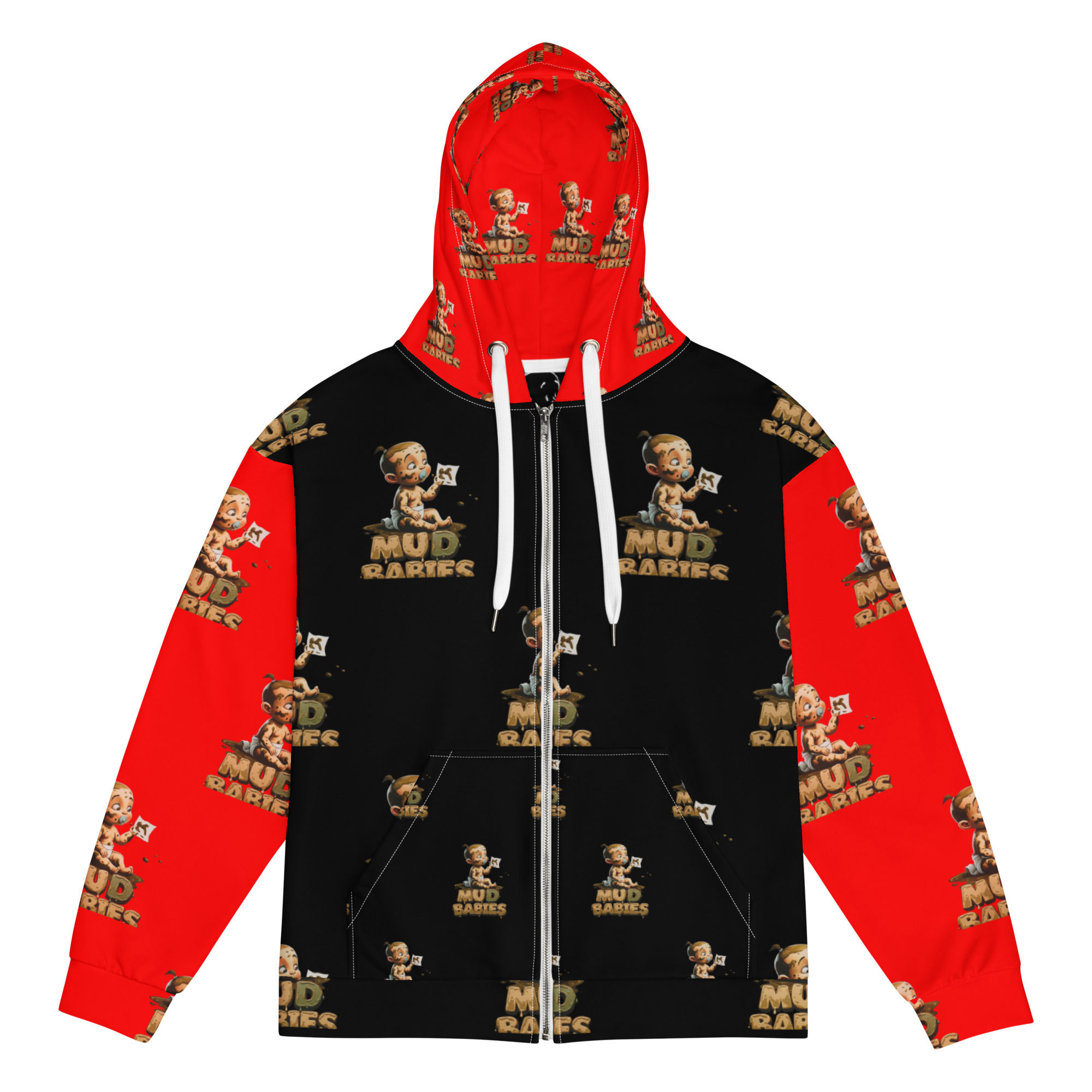 Mud Babies Multi-Color Unisex Zip-up Hoodie