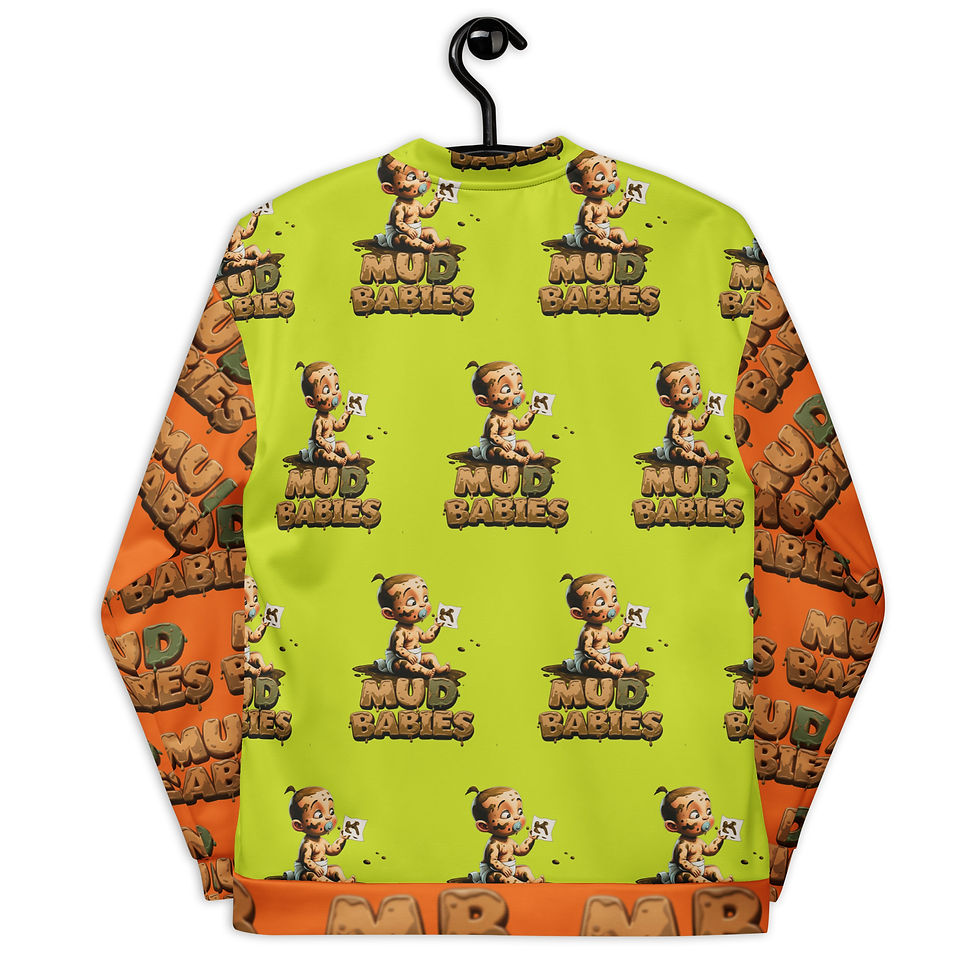 Thumbnail: Hi-vis Green and Orange Mud Babies Unisex Bomber 