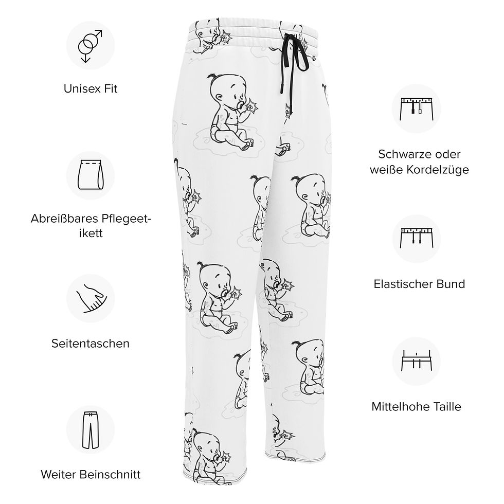Thumbnail: Mud Babies Logo Wide-leg joggers