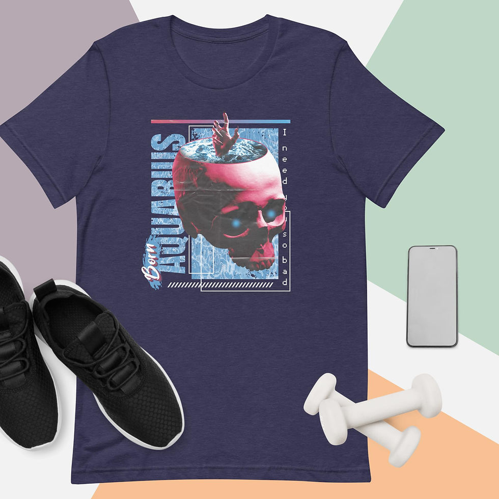 Thumbnail: Born Aquarius Horoscope Unisex T-Shirt