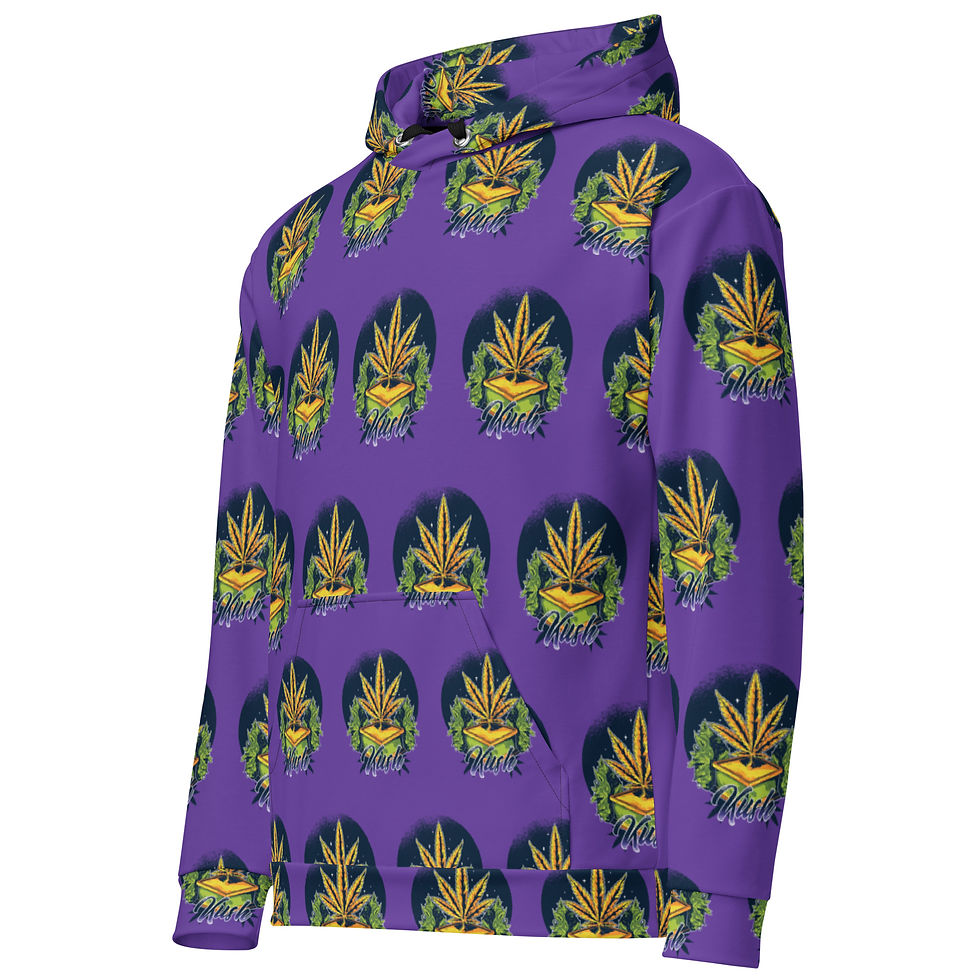Thumbnail: Kush All-Over Print Unisex Cotton Hoodie