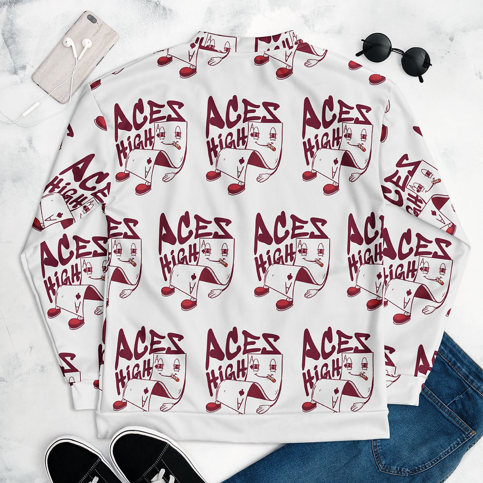 Thumbnail: Aces High Unisex Bomber Jacket
