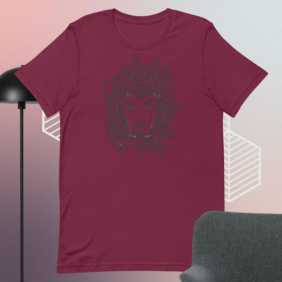 Thumbnail: Medusa Hand-Drawn Unisex T-Shirt
