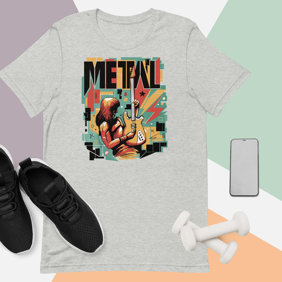 Thumbnail: Metal Musician Abstract Unisex T-Shirt