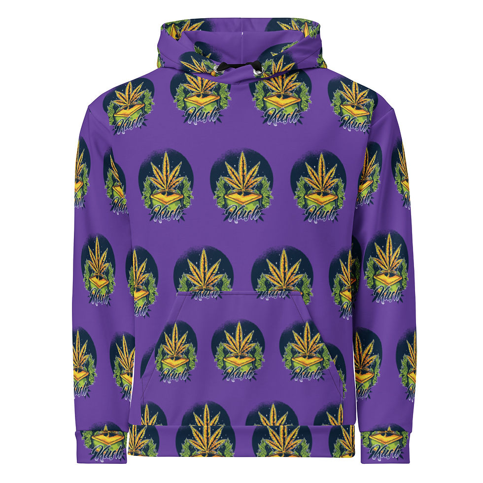 Thumbnail: Kush All-Over Print Unisex Cotton Hoodie