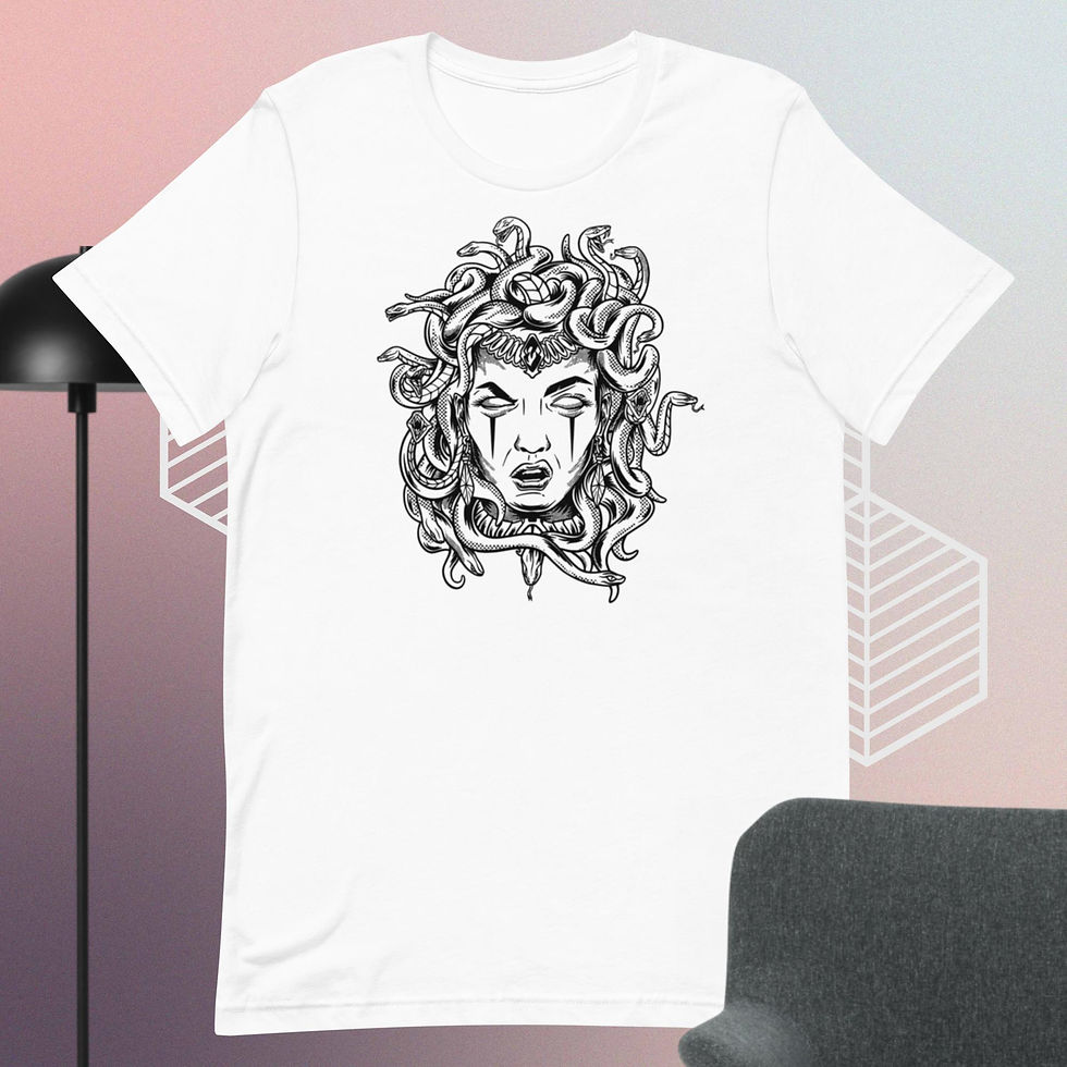 Thumbnail: Medusa Hand-Drawn Unisex T-Shirt