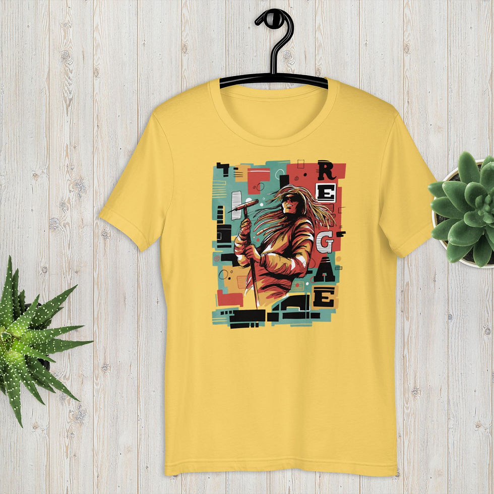 Thumbnail: Reggae Musician Abstract Unisex T-Shirt