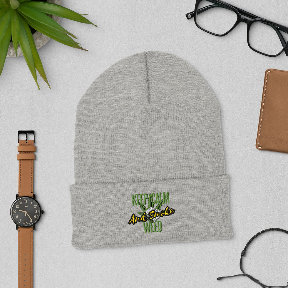 Thumbnail: Keep calm And Smoke Weed Cuffed Beanie