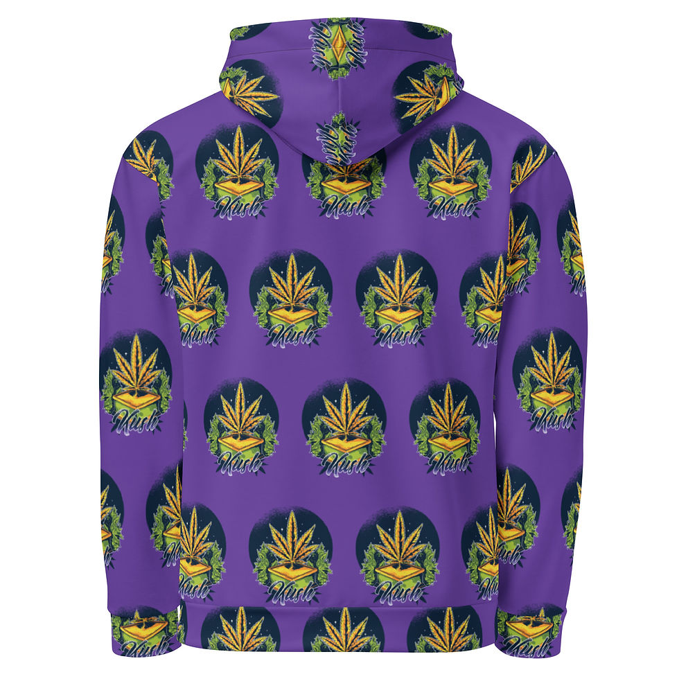 Thumbnail: Kush All-Over Print Unisex Cotton Hoodie