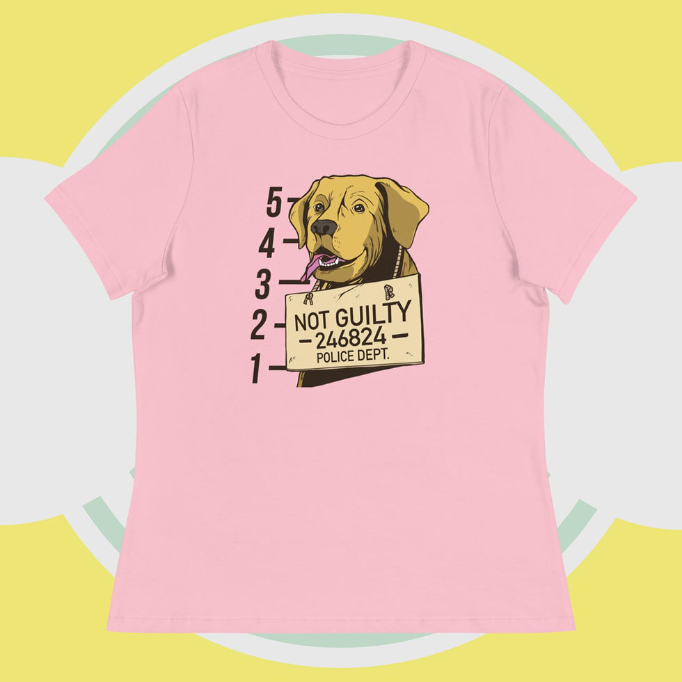 Thumbnail: Dog Mugshot Women's Relaxed T-Shirt