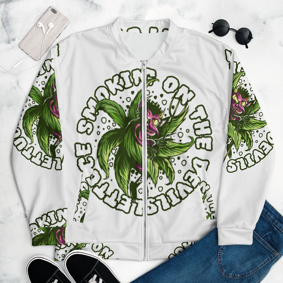 Thumbnail: Devil's Lettuce Unisex Bomber Jacket 