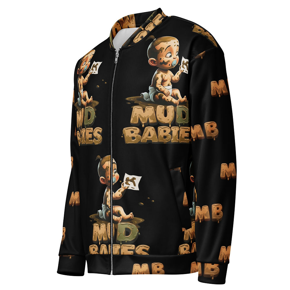 Thumbnail: Custom Print Mud Babies Unisex Bomber Jacket