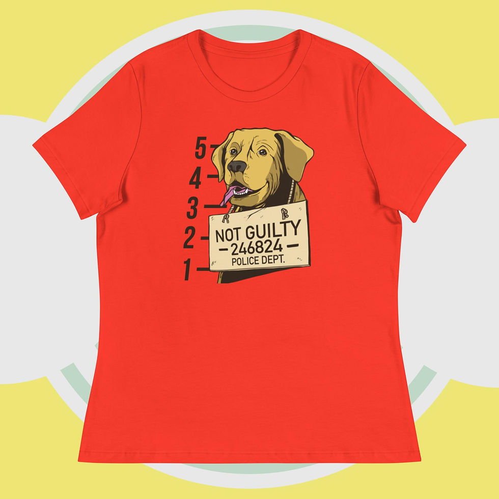 Thumbnail: Dog Mugshot Women's Relaxed T-Shirt
