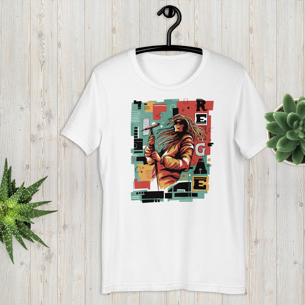 Thumbnail: Reggae Musician Abstract Unisex T-Shirt