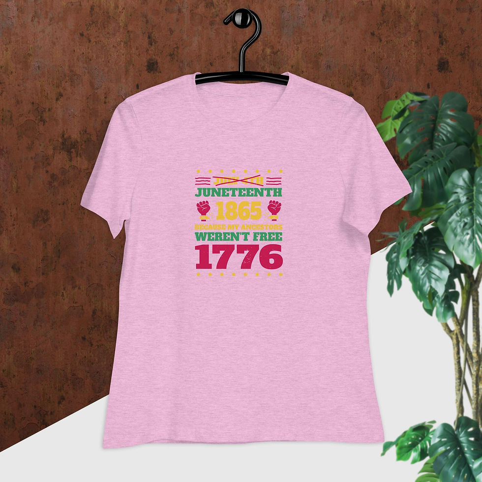 Thumbnail: Juneteenth Holiday Quote Women's Relaxed T-Shirt