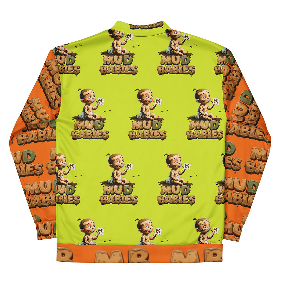 Thumbnail: Hi-vis Green and Orange Mud Babies Unisex Bomber 