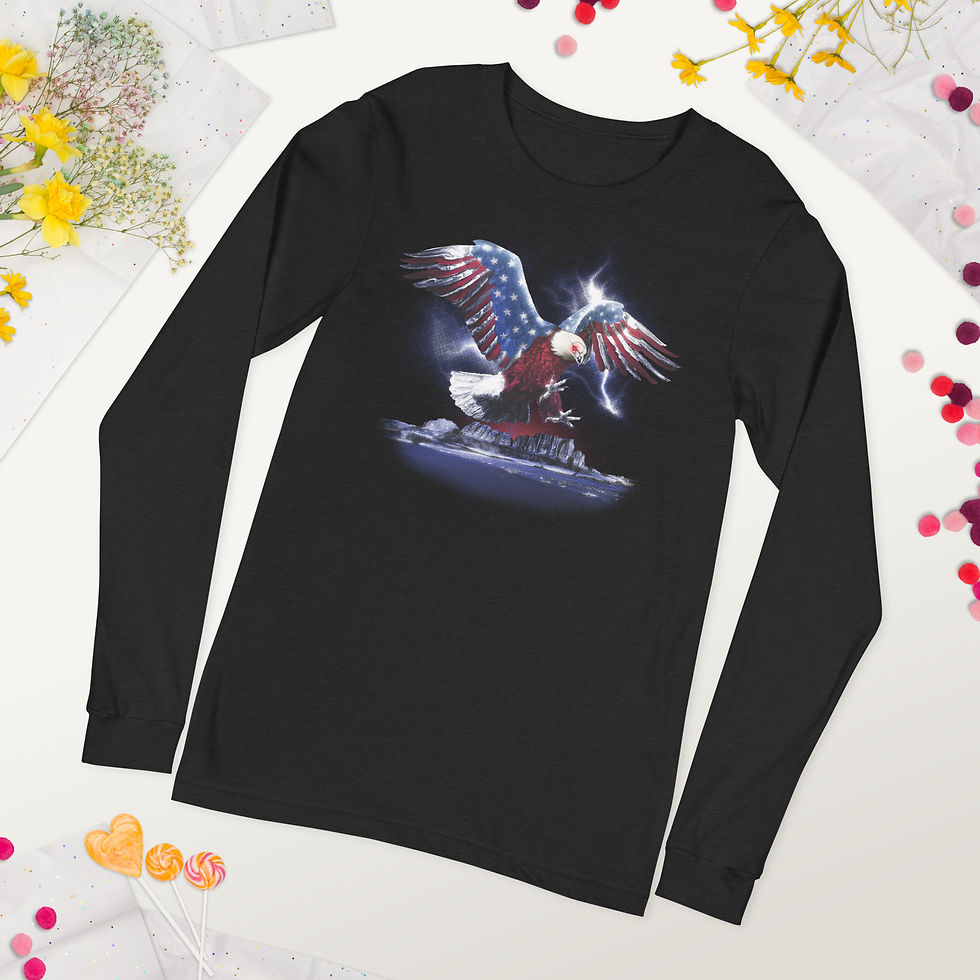 Thumbnail: Cyber Eagle Unisex Long Sleeve Tee