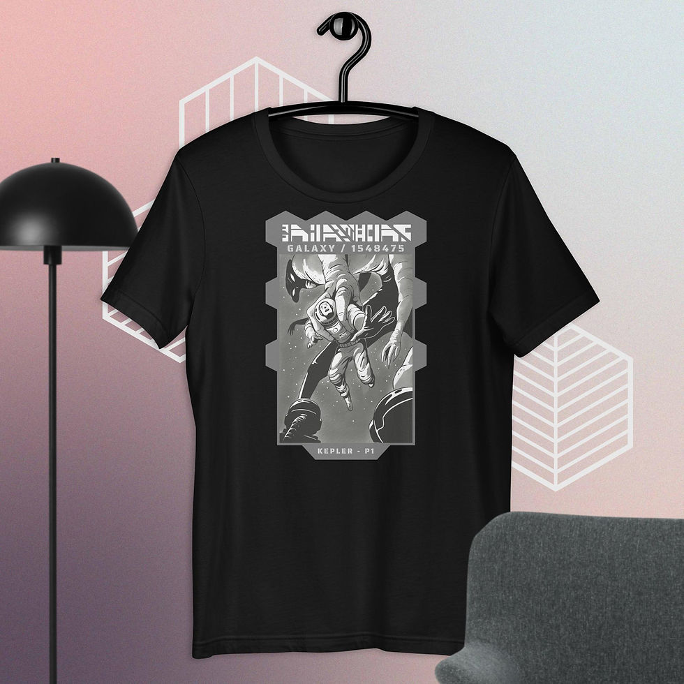 Thumbnail: Astronaut and Alien Monster Unisex t-Shirt