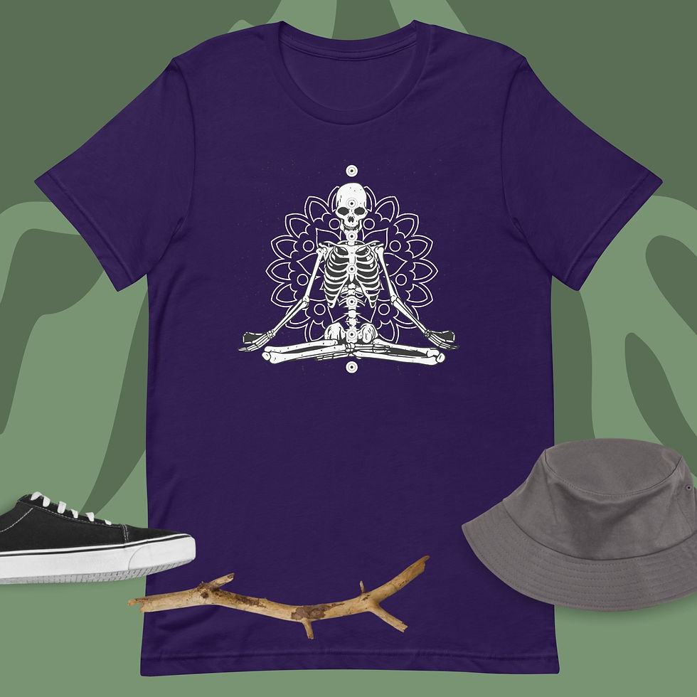 Thumbnail: Skeleton Chakra Mandala Unisex T-Shirt