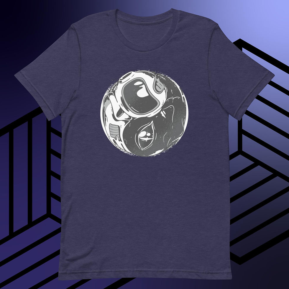 Thumbnail: Alien Astronaut Yin Yang Unisex T-Shirt