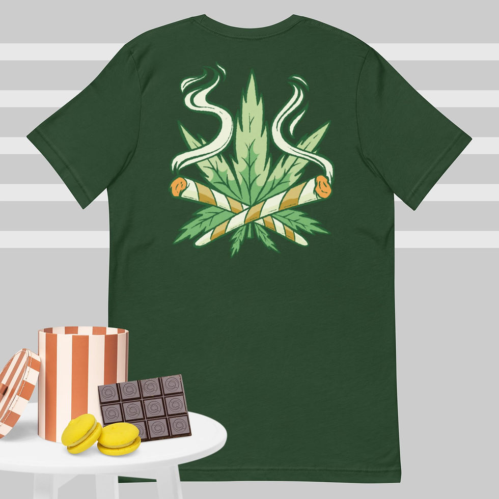 Thumbnail: Hemp Leaf Cross Joint Unisex T-Shirt