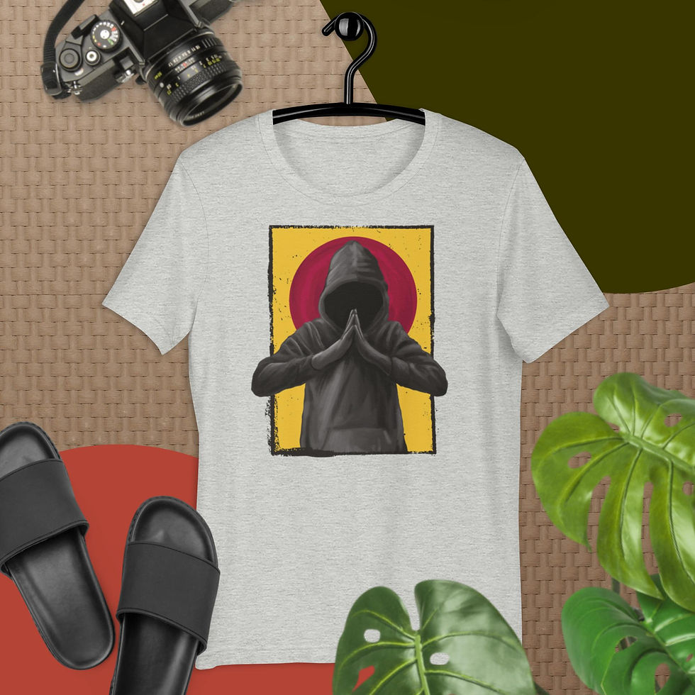Thumbnail: Man Praying in a Hood Unisex T-Shirt
