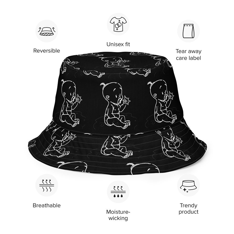 Thumbnail: Mud Babies Logo/Custom Print Reversible Bucket Hat
