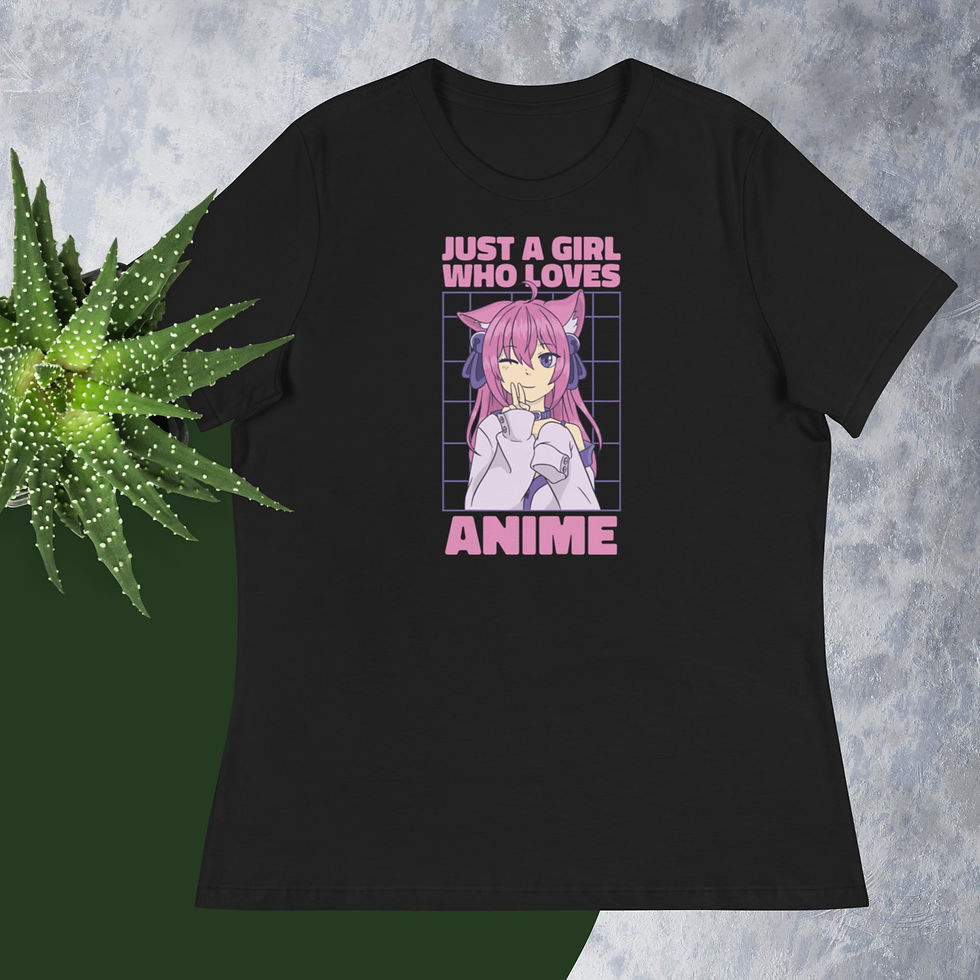 Thumbnail: Girl Who Loves Anime Women's Relaxed T-Shirt