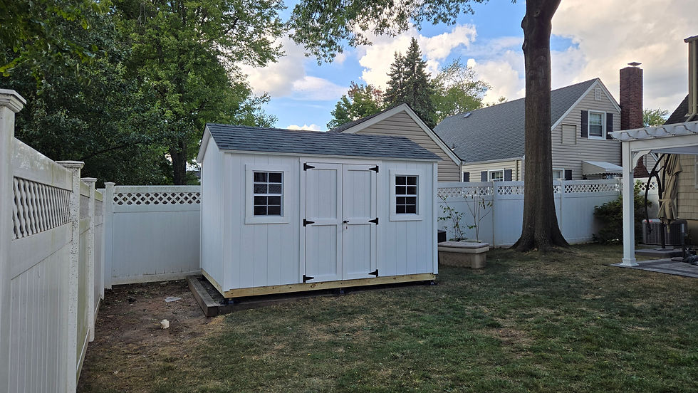 All White 8x12 Custom Shed NJ _ Jersey Sheds NJ