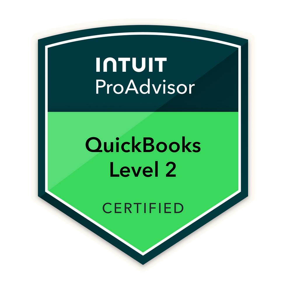 Intuit ProAdvisor QuickBooks Level 2 Certified Trust Badge