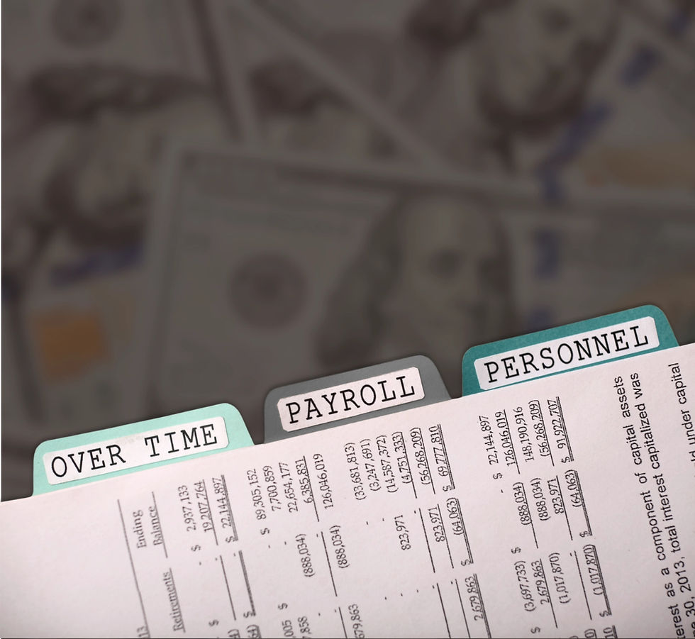 File tabs labeled Overtime, Payroll, and Personnel.