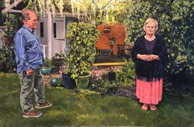 Lindsay and John in the garden- NFS