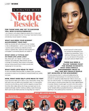5 minutes with Nicole Bessick and Balanced Life Magazine.