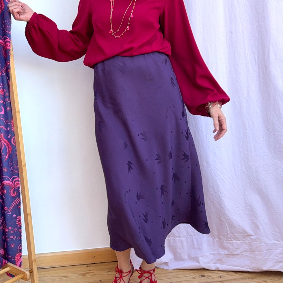 Miniaturbild: Violett Streli Jacquard - Eglantine et Zoe