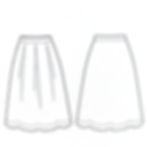 Technische Zeichnung Three Pleat Skirt