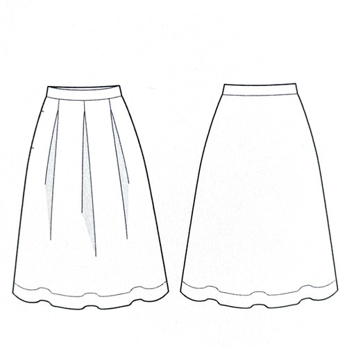 Three Pleat Skirt The Assembly Line Stofflibelle