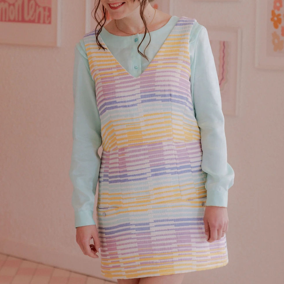 Miniaturbild: Kleid Cosmopolitain aus Jacquard mit Bluse