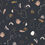 Miniaturbild: Detail gezeichnete Blätter und Linien auf blauem Stoff