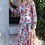 Miniaturbild: Kleid aus Stoff mit gemalten Rosen