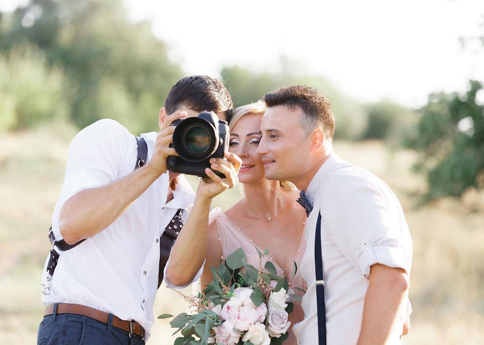 Photographer shares a captured moment with the wedding couple during their photoshoot in New Jersey.