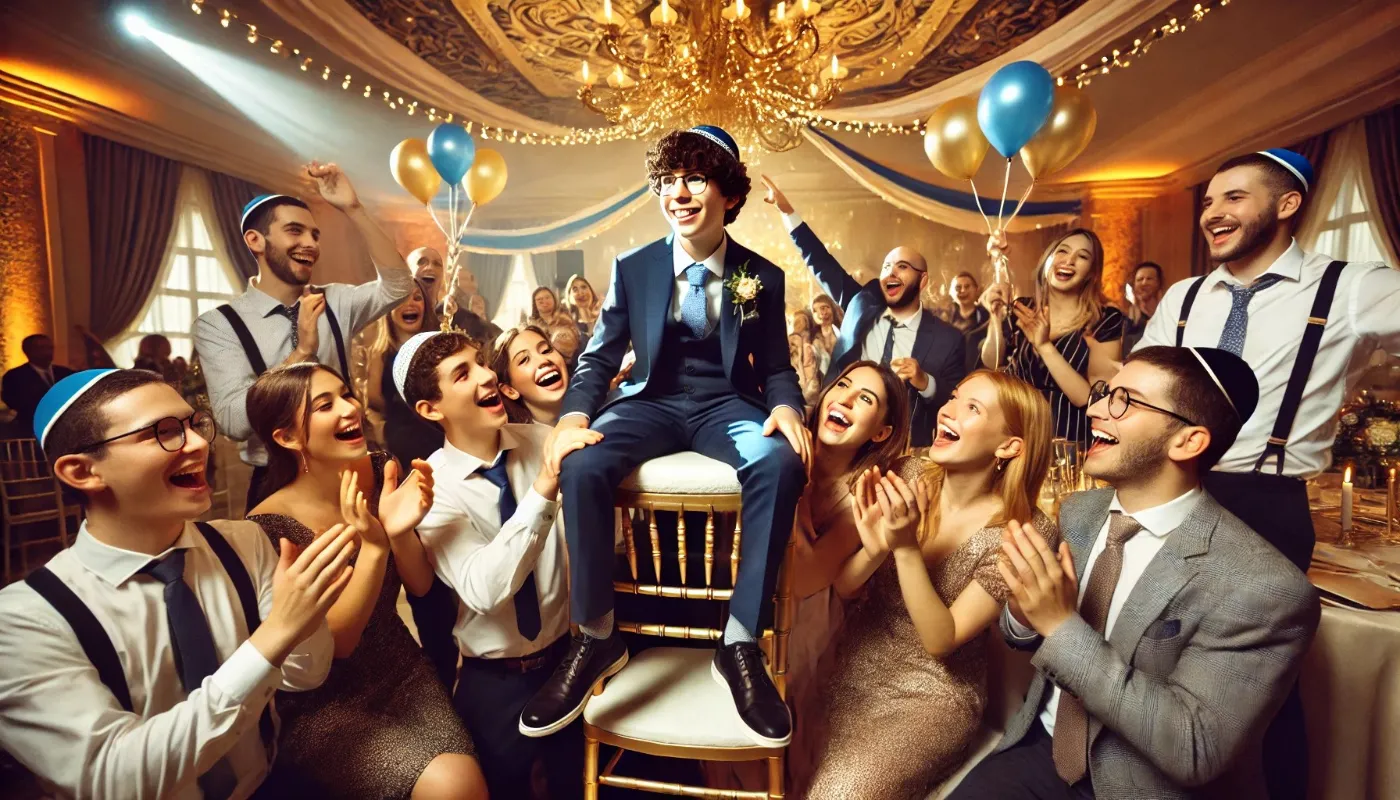 bar mitzvah chair carrying celebration