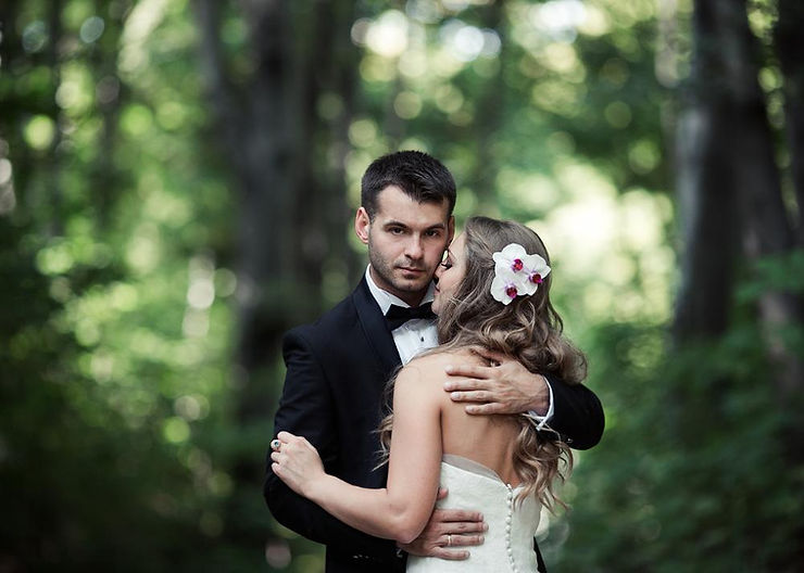 New Jersey wedding couple embraces tenderly during their photography session.