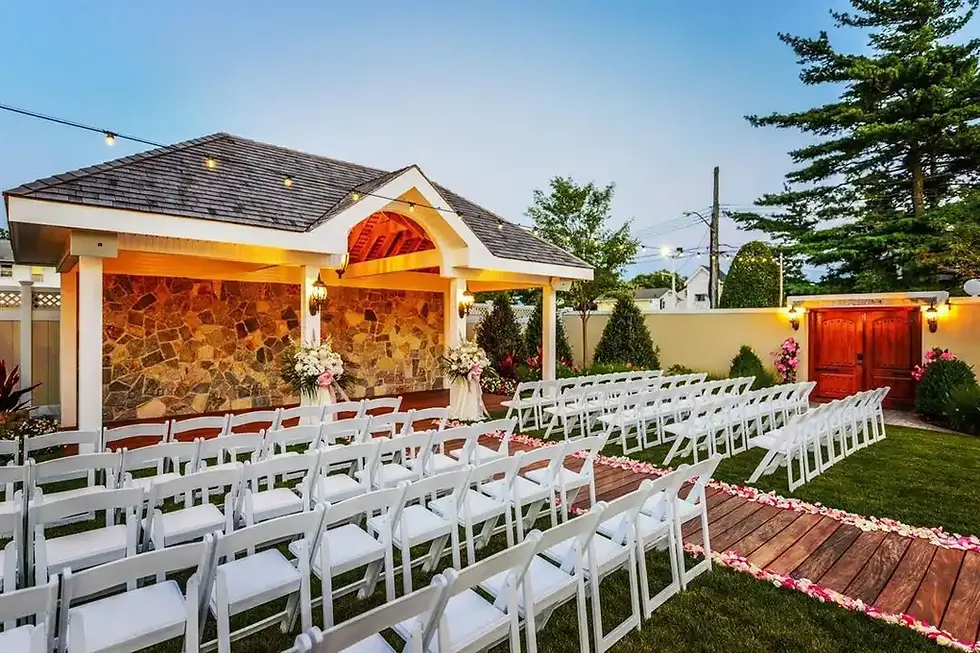 Antun’s Quinceañera venue in Queens NYC with outdoor garden event space