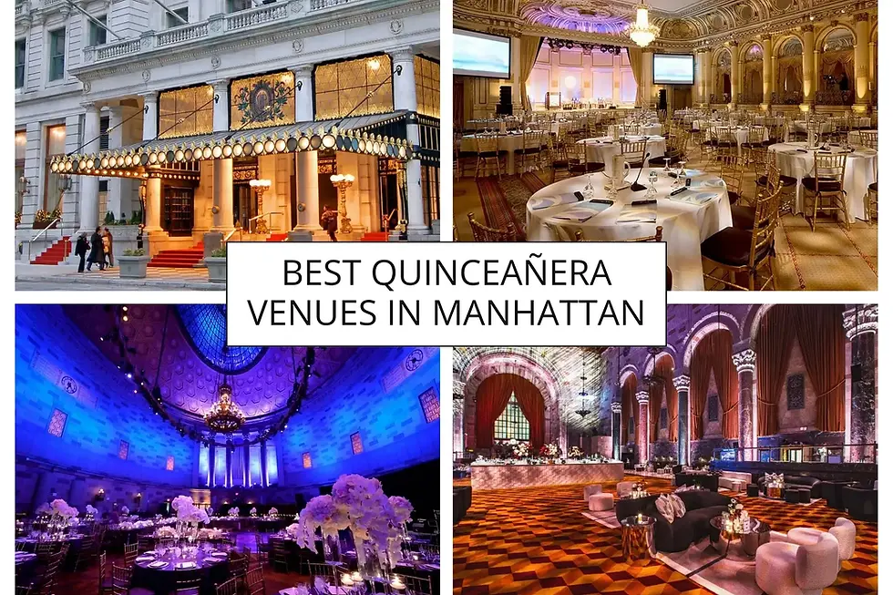 Best Quinceañera venues in Manhattan NYC featuring luxury ballrooms and elegant event spaces